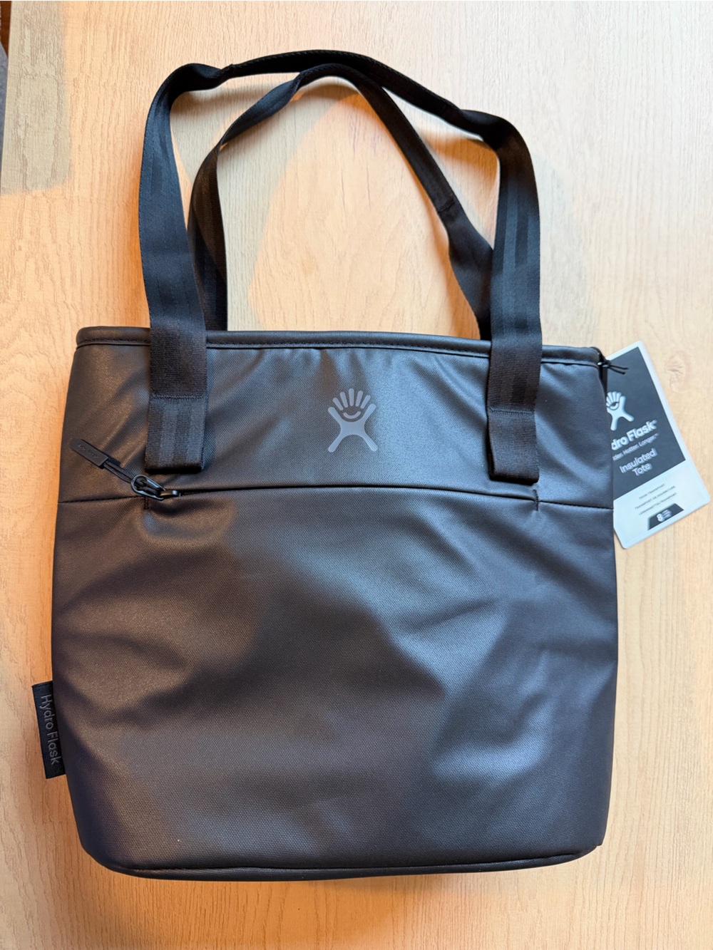 Hydro Flask Black Everyday Tote with Baby Blue Interior